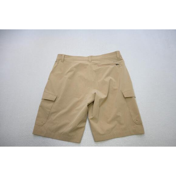 Eddie Bauer Polyester Stretch Cargo Shorts Beige Hiking Camp 10" INS Mens Sz 34 - Picture 8 of 9